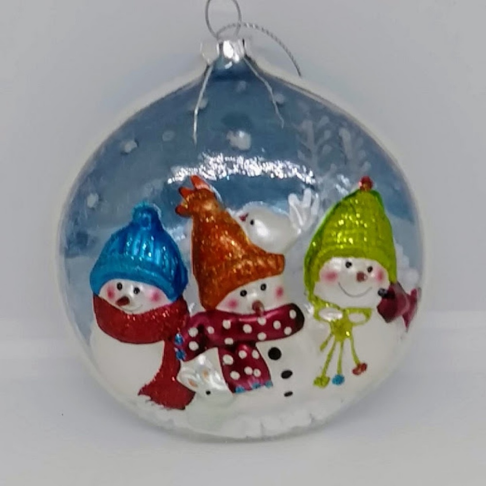 Vintage Snowmen Christmas Ornament
